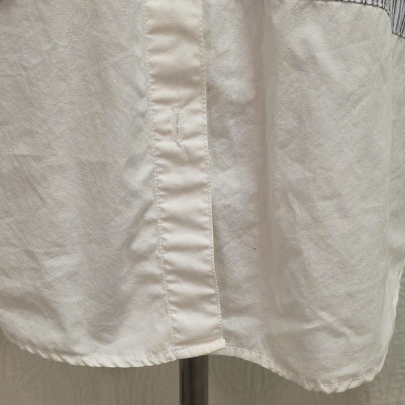 Colorful Patchwork Button-Up Shirt Blue White Pink Handkerchief Grandma Cottage - Picture 12 of 15